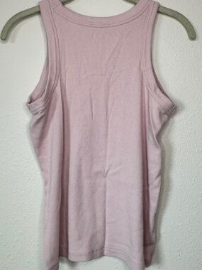 Ann Taylor LOFT Perfect Ribbed Tank, Pink, Size Large